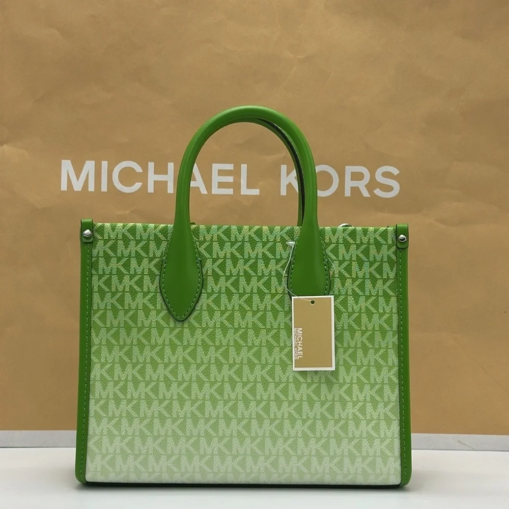 Michael Kors Green Patterned Handbag